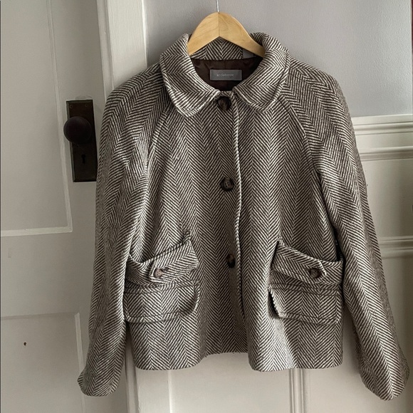 Liz Claiborne Jackets & Blazers - Vintage Liz Claiborne cropped Equestrian style wool coat- Size Medium